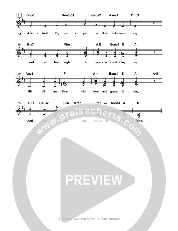 God Of Our Fathers Lead Sheet (SAT) (Don Chapman)
