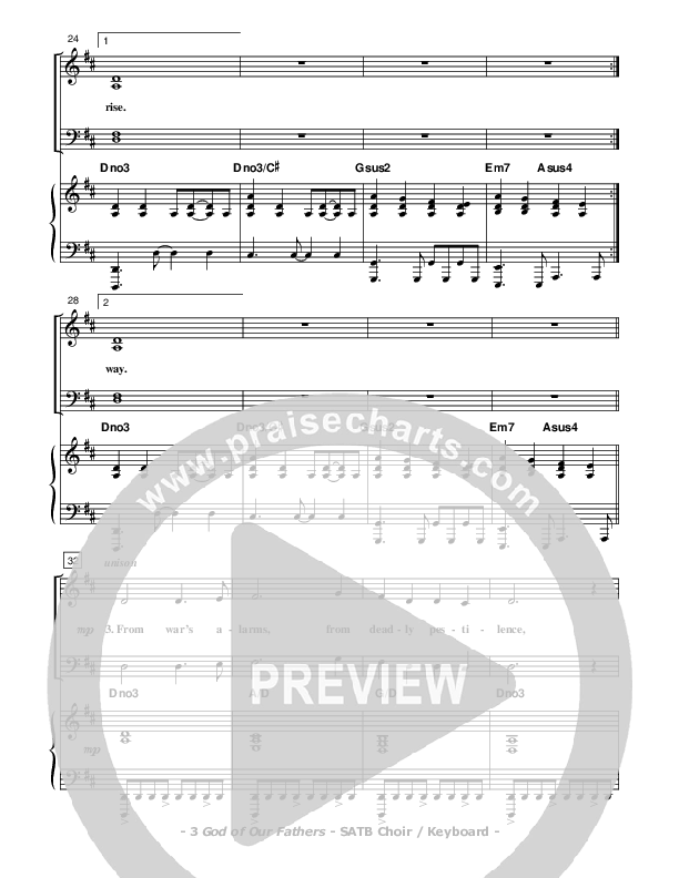 God Of Our Fathers Piano/Vocal (SATB) (Don Chapman)