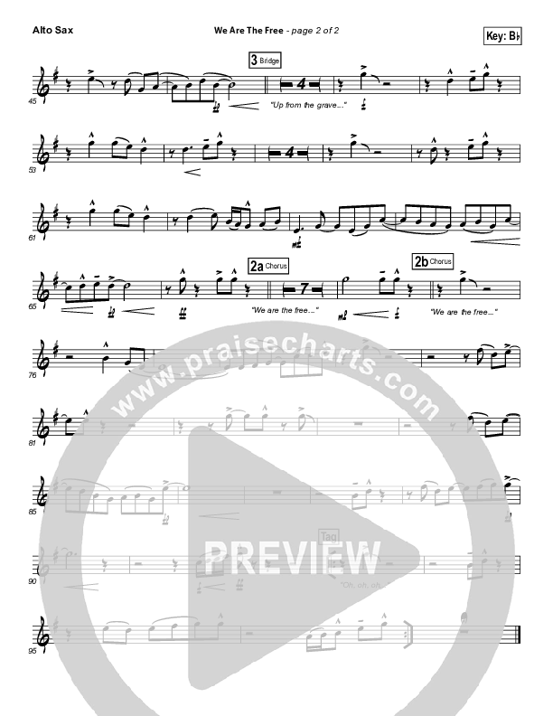 We Are The Free Alto Sax (Matt Redman)