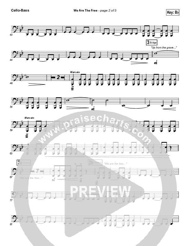 We Are The Free Cello/Bass (Matt Redman)