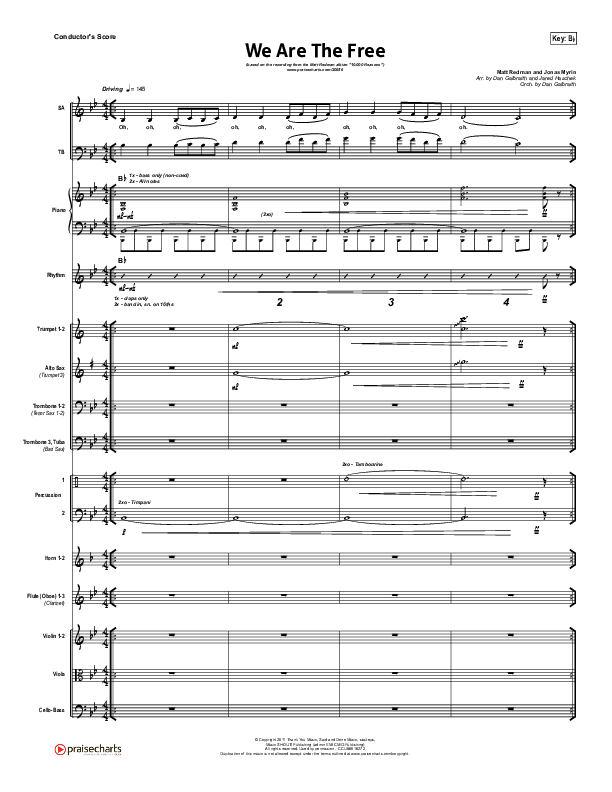We Are The Free Conductor's Score (Matt Redman)