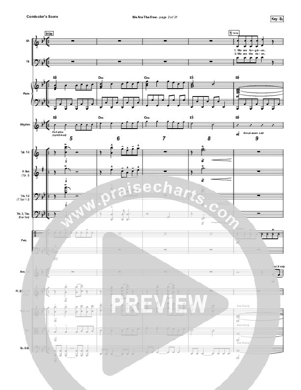 We Are The Free Conductor's Score (Matt Redman)