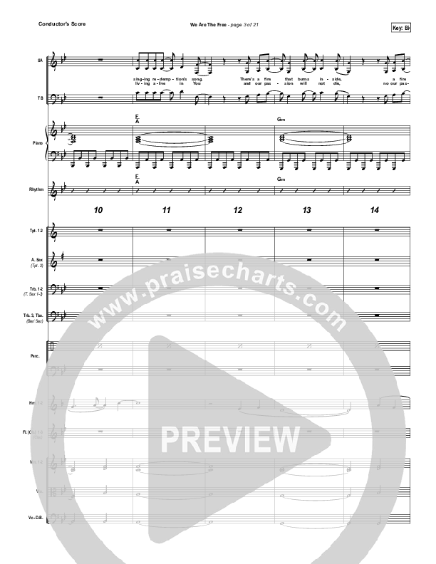 We Are The Free Conductor's Score (Matt Redman)