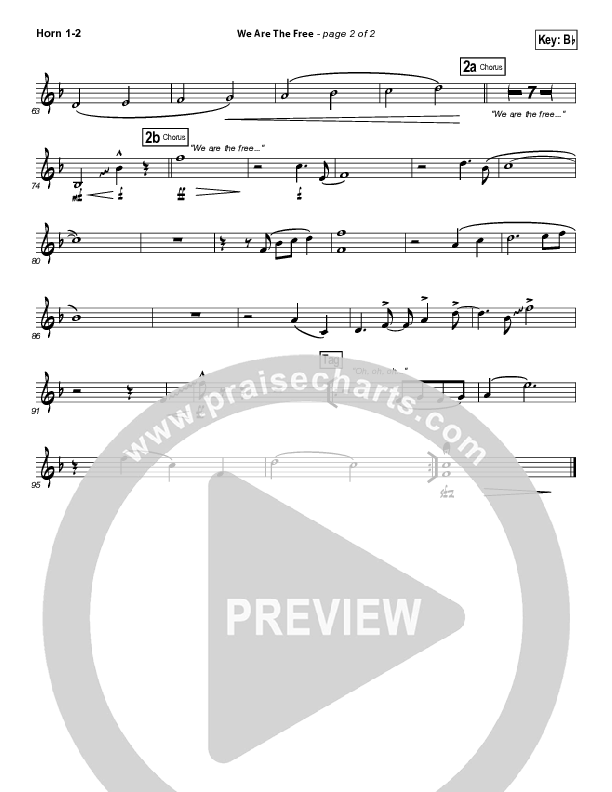 We Are The Free Brass Pack (Matt Redman)