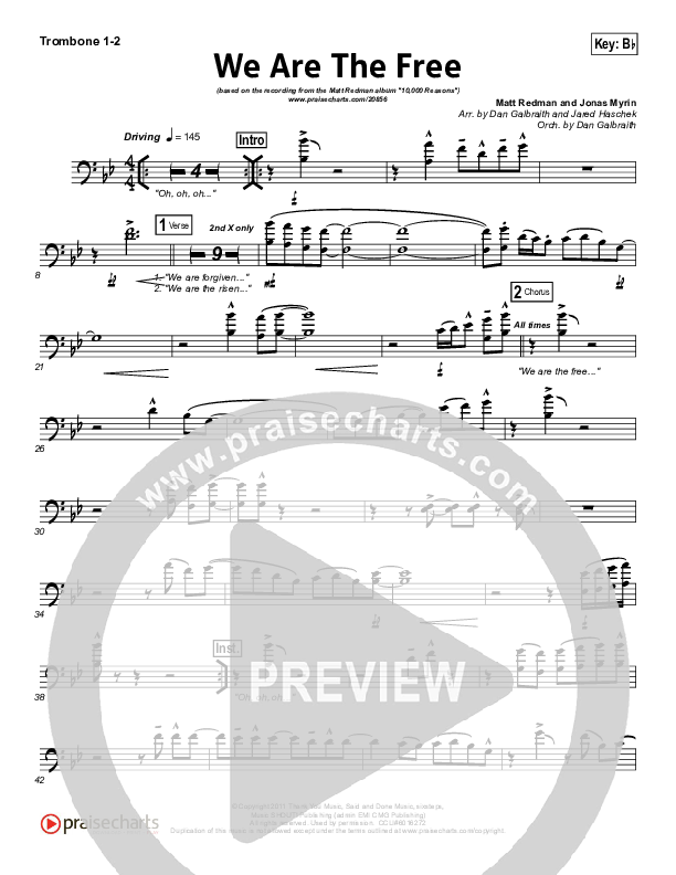 We Are The Free Trombone 1/2 (Matt Redman)
