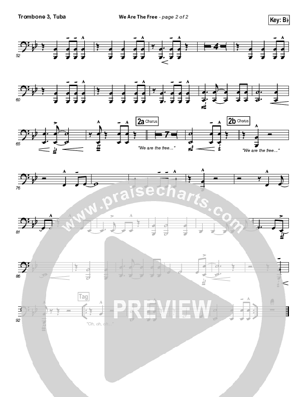 We Are The Free Trombone 3/Tuba (Matt Redman)