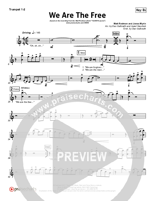 We Are The Free Brass Pack (Matt Redman)