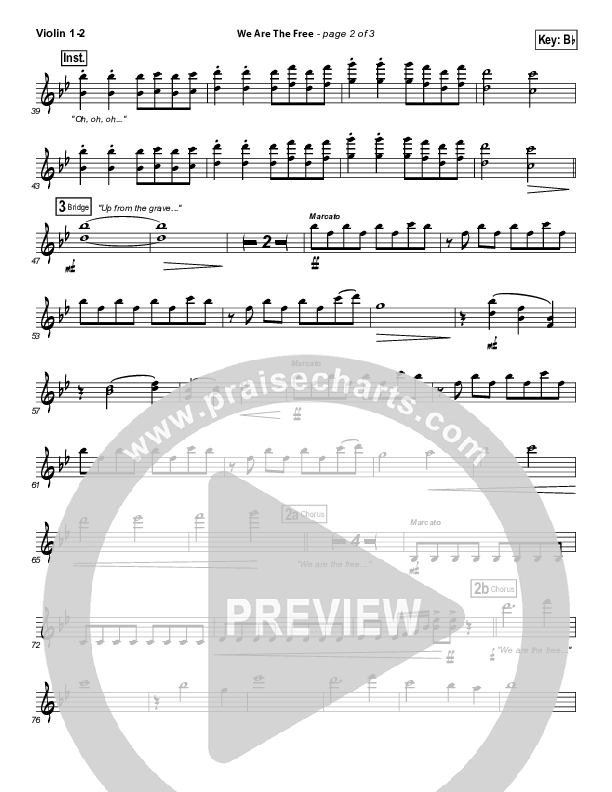 We Are The Free Violin 1/2 (Matt Redman)