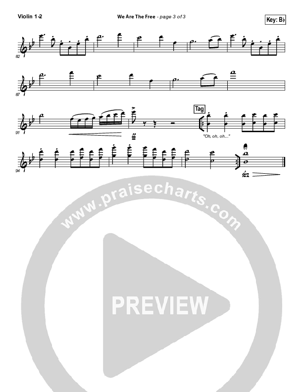 We Are The Free Violin 1/2 (Matt Redman)