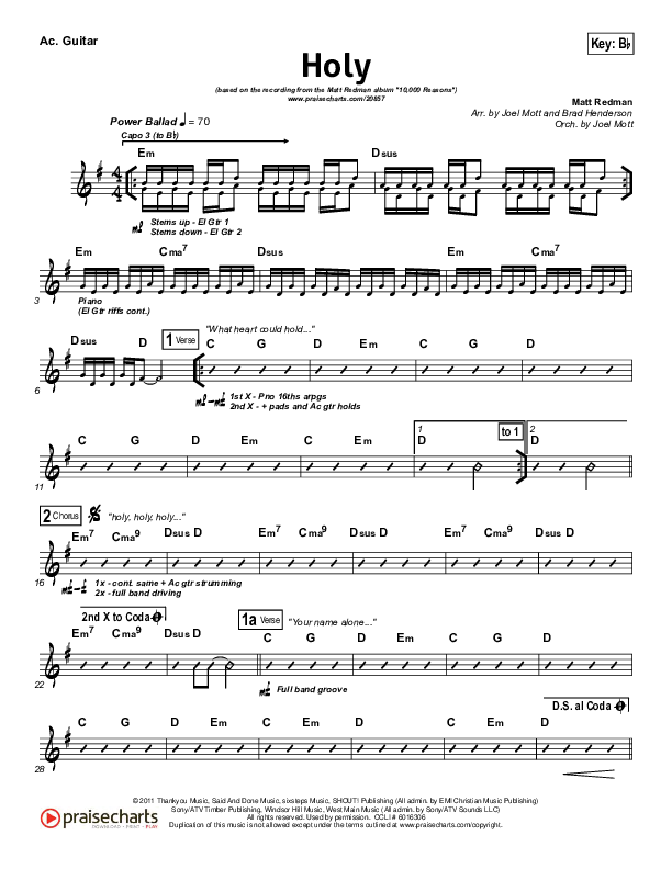 Holy Acoustic Guitar (Matt Redman)