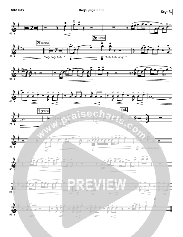 Holy Alto Sax (Matt Redman)