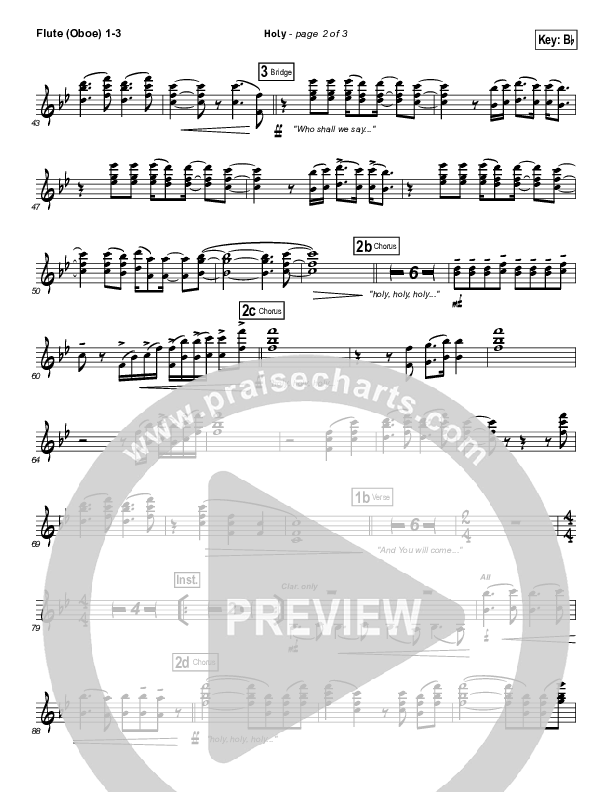 Holy Flute/Oboe 1/2/3 (Matt Redman)