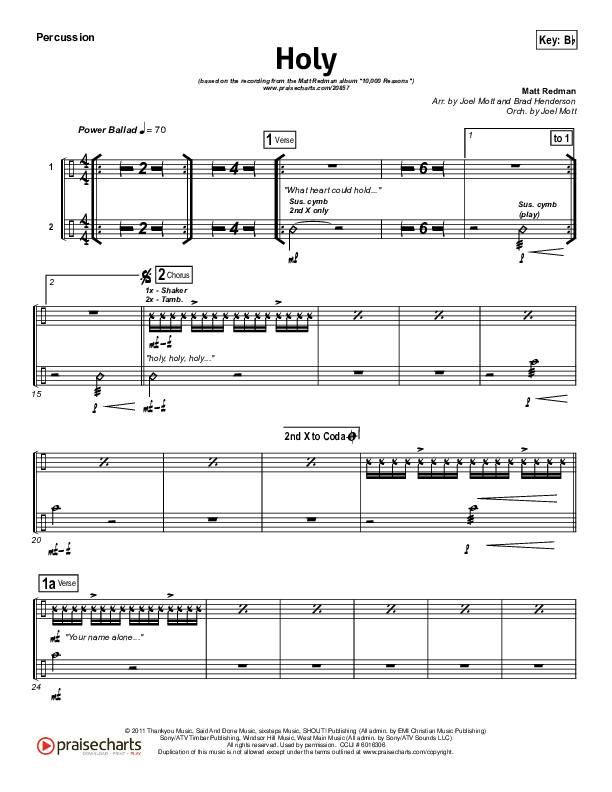 Holy Percussion (Matt Redman)