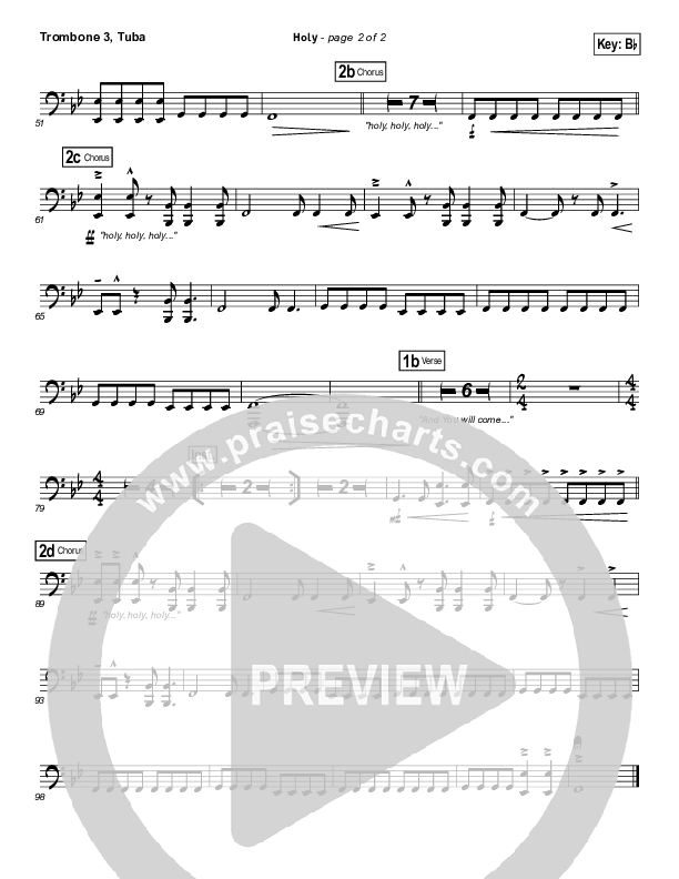 Holy Trombone 3/Tuba (Matt Redman)