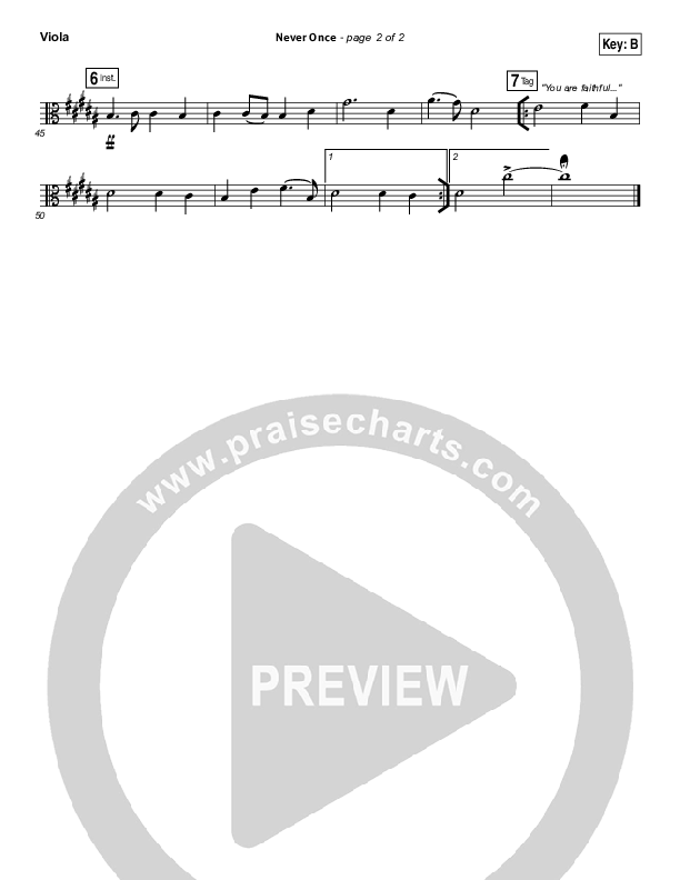 Never Once Viola (Matt Redman)