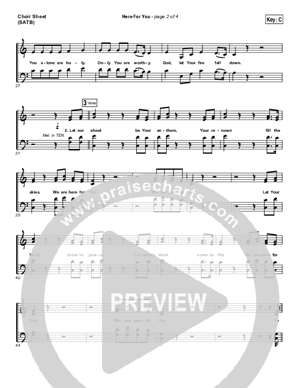 Here For You Choir Vocals (SATB) (Matt Redman)