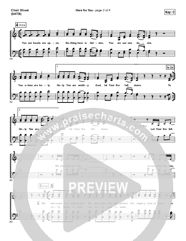 Here For You Choir Vocals (SATB) (Matt Redman)