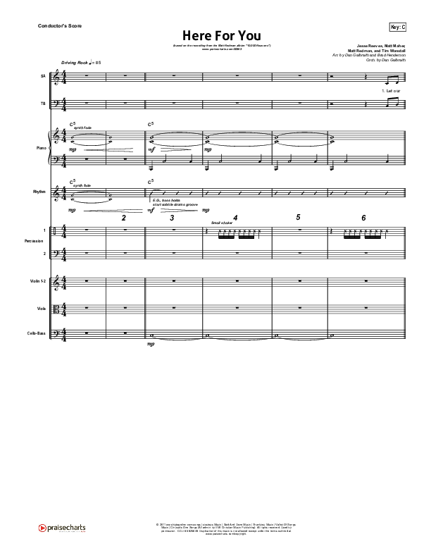 Here For You Conductor's Score (Matt Redman)