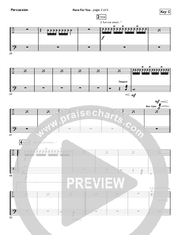 Here For You Percussion (Matt Redman)