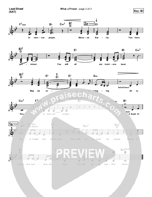 What A Friend Lead Sheet (SAT) (Susan Quintyne)