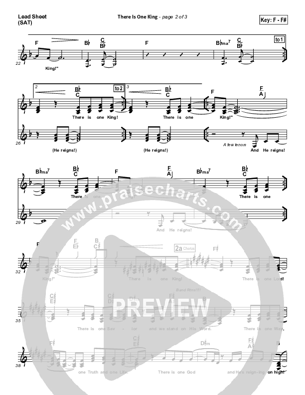 There Is One King Lead Sheet (Susan Quintyne)