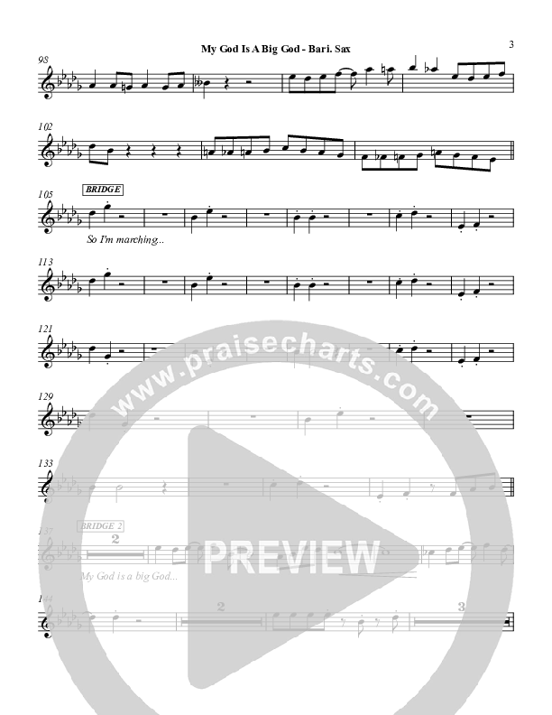 My God Is A Big God Bari Sax (Martha Munizzi)