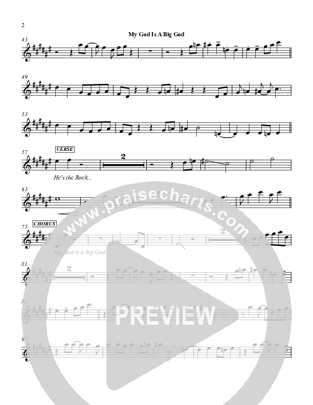 My God Is A Big God Tenor Sax 2 (Martha Munizzi)