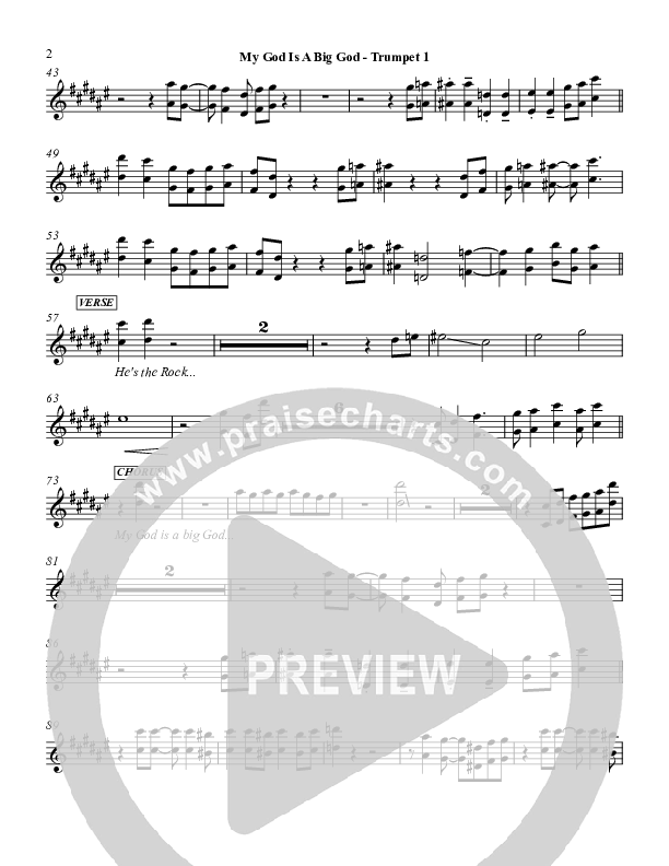 My God Is A Big God Trumpet 1 (Martha Munizzi)