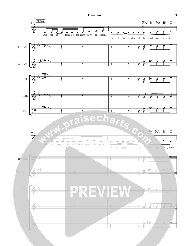 Excellent Conductor's Score (Martha Munizzi)