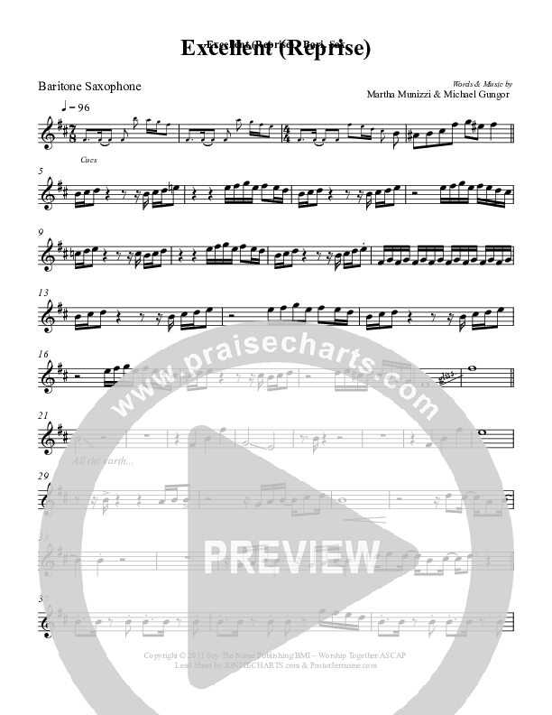 Excellent Reprise Bari Sax (Martha Munizzi)