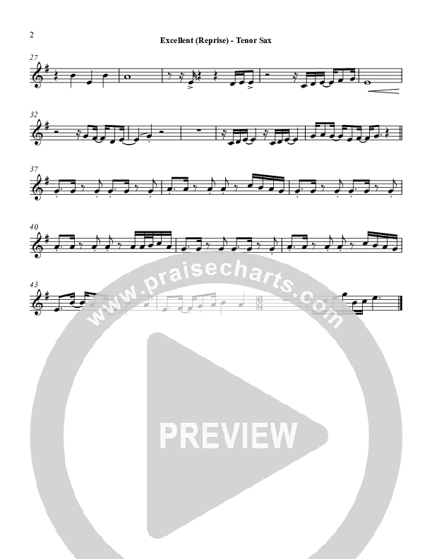 Excellent Reprise Tenor Sax 2 (Martha Munizzi)