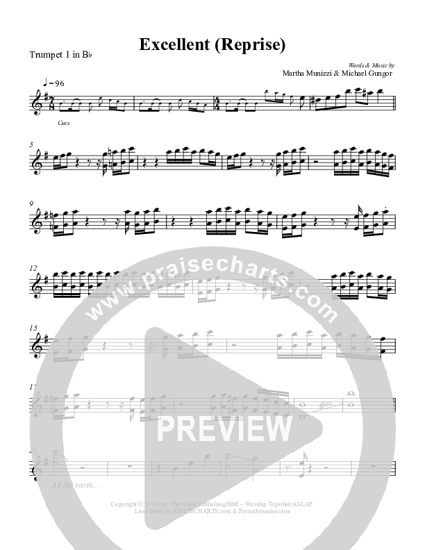 Excellent Reprise Trumpet 1 (Martha Munizzi)