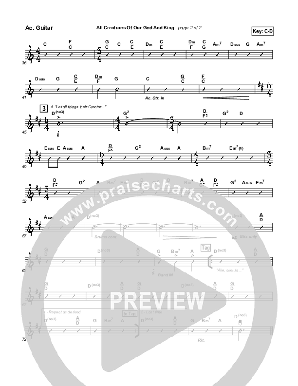 All Creatures Of Our God And King Acoustic Guitar (Slater Armstrong)