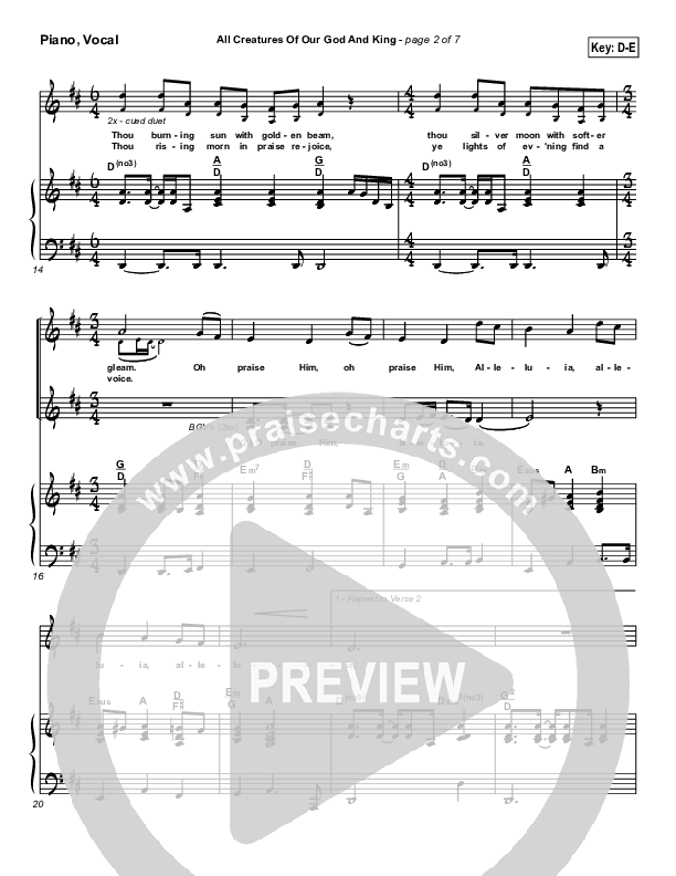 All Creatures Of Our God And King Piano/Vocal Pack (Slater Armstrong)