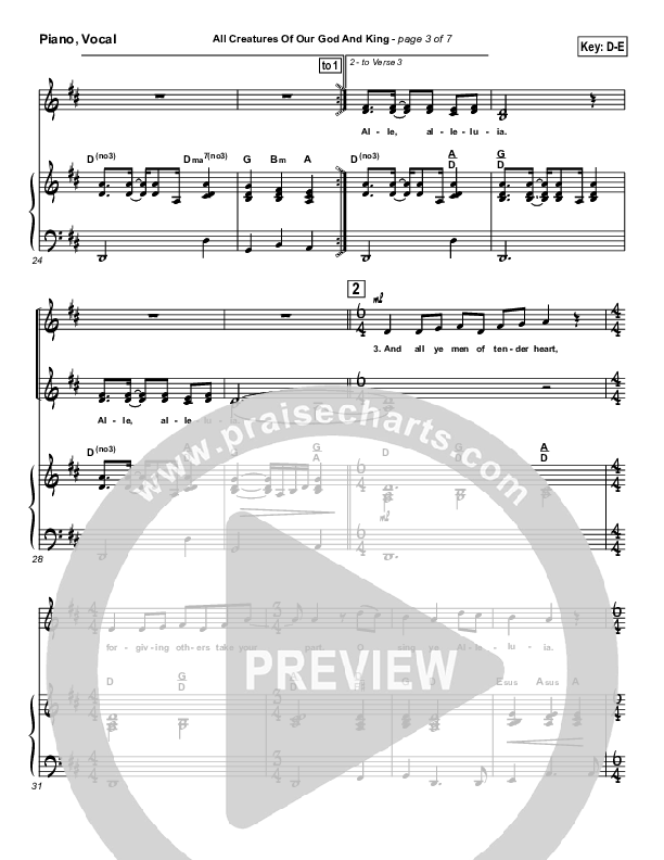 All Creatures Of Our God And King Piano/Vocal Pack (Slater Armstrong)