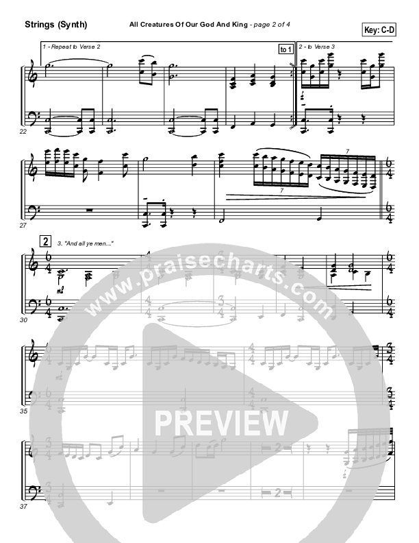 All Creatures Of Our God And King Synth Strings (Slater Armstrong)