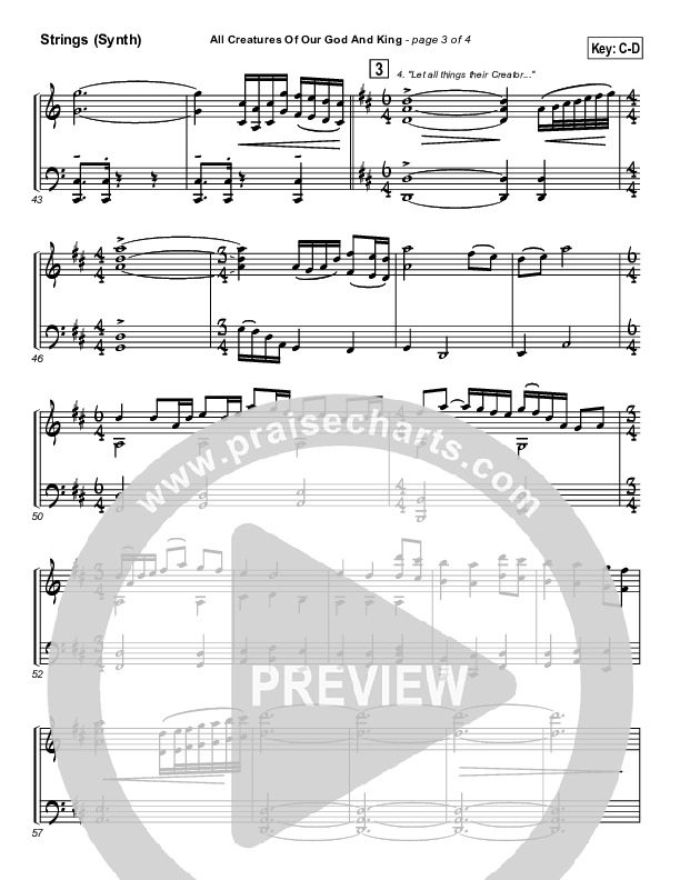 All Creatures Of Our God And King Synth Strings (Slater Armstrong)