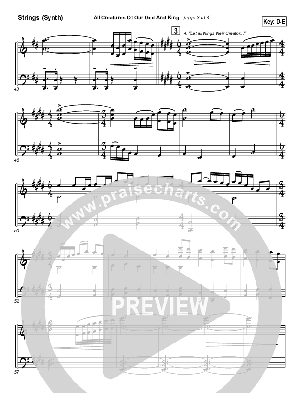 All Creatures Of Our God And King Synth Strings (Slater Armstrong)