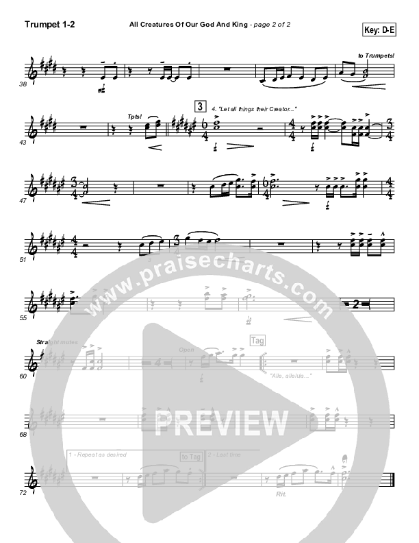 All Creatures Of Our God And King Trumpet 1,2 (Slater Armstrong)