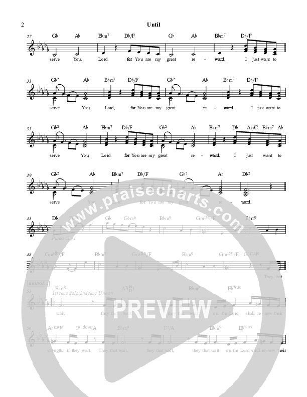 Until Lead Sheet (Martha Munizzi)