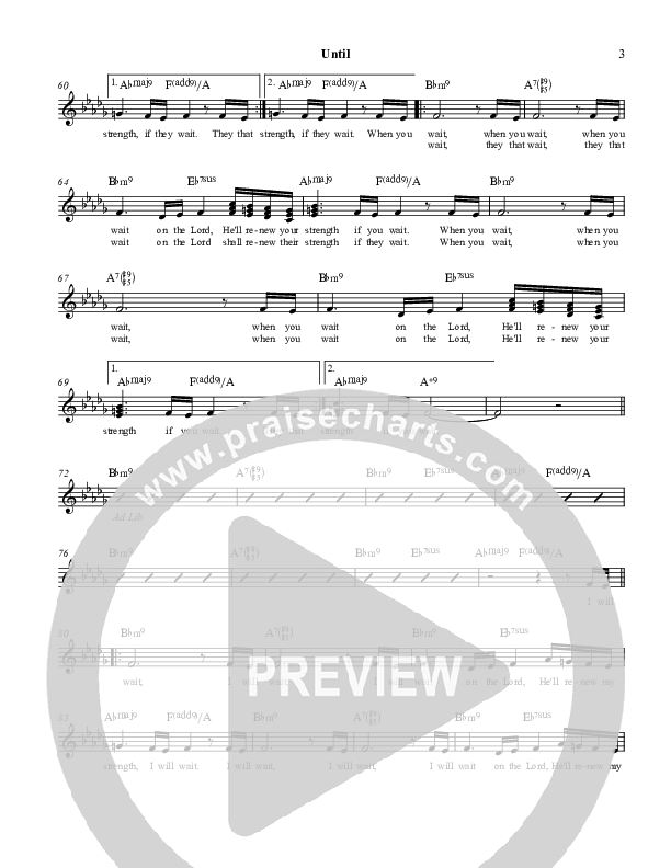 Until Lead Sheet (Martha Munizzi)