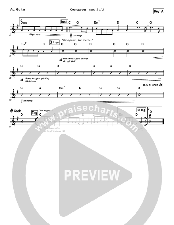 Courageous Acoustic Guitar (Casting Crowns)