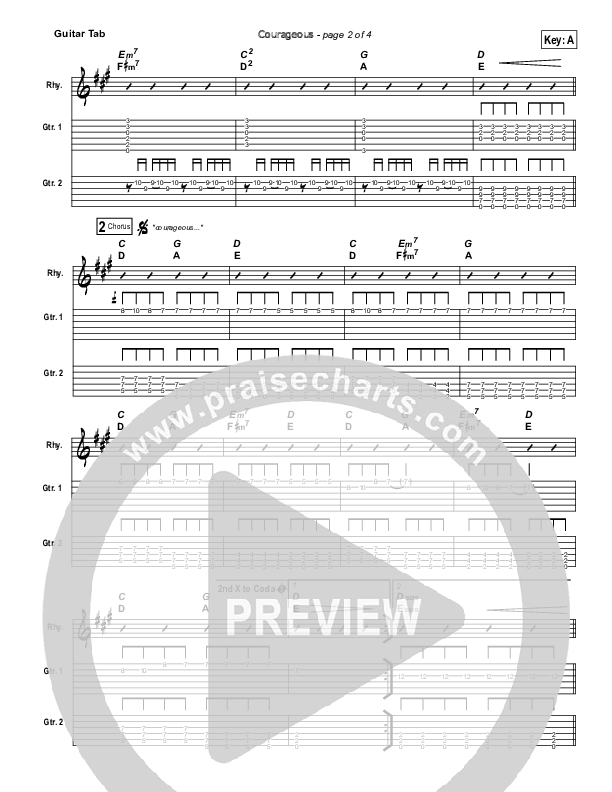 Courageous Guitar Tab (Casting Crowns)