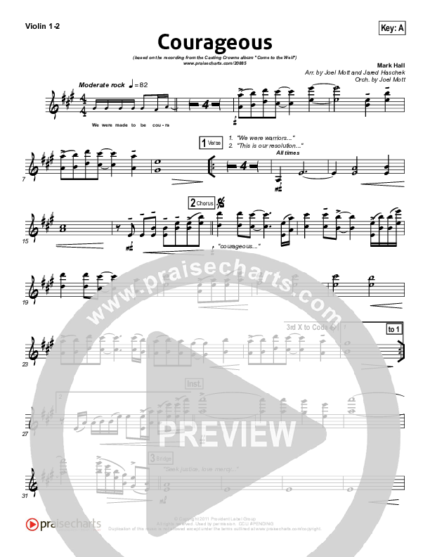 Courageous Violin 1/2 (Casting Crowns)