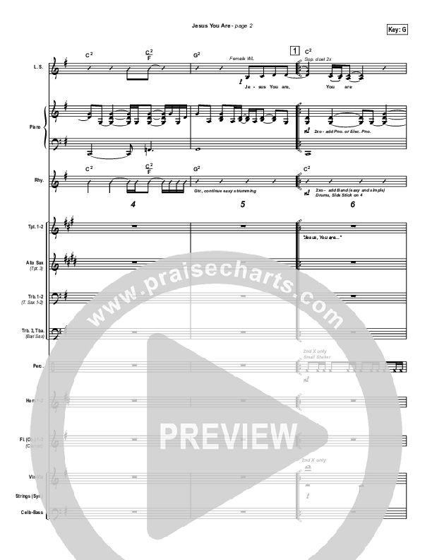 Jesus You Are Conductor's Score (Paul Baloche)