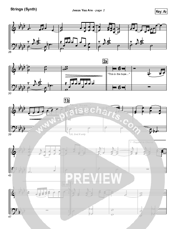 Jesus You Are Synth Strings (Paul Baloche)