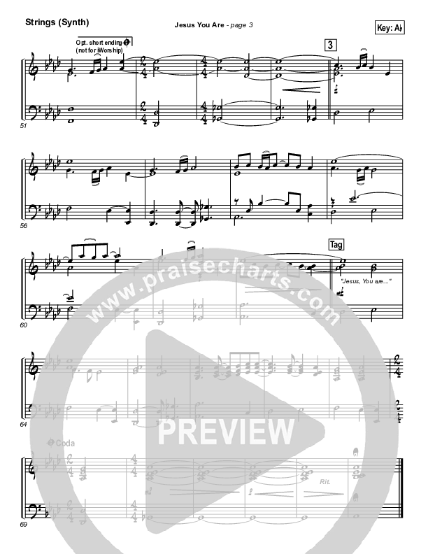 Jesus You Are Synth Strings (Paul Baloche)