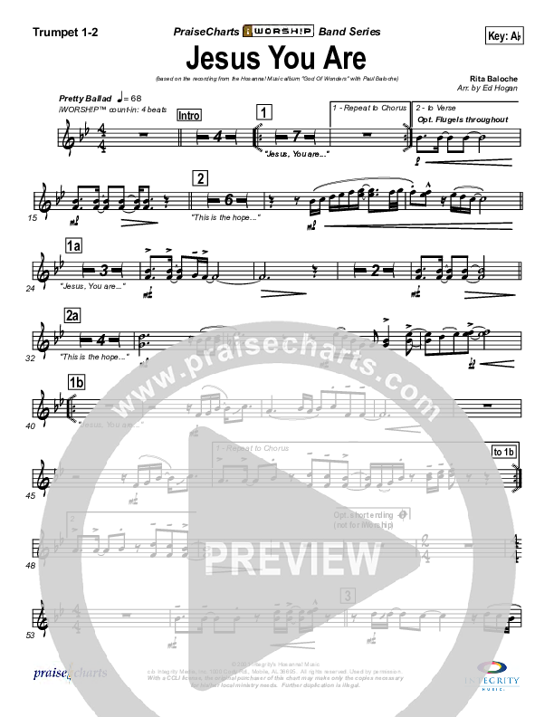 Jesus You Are Trumpet 1,2 (Paul Baloche)