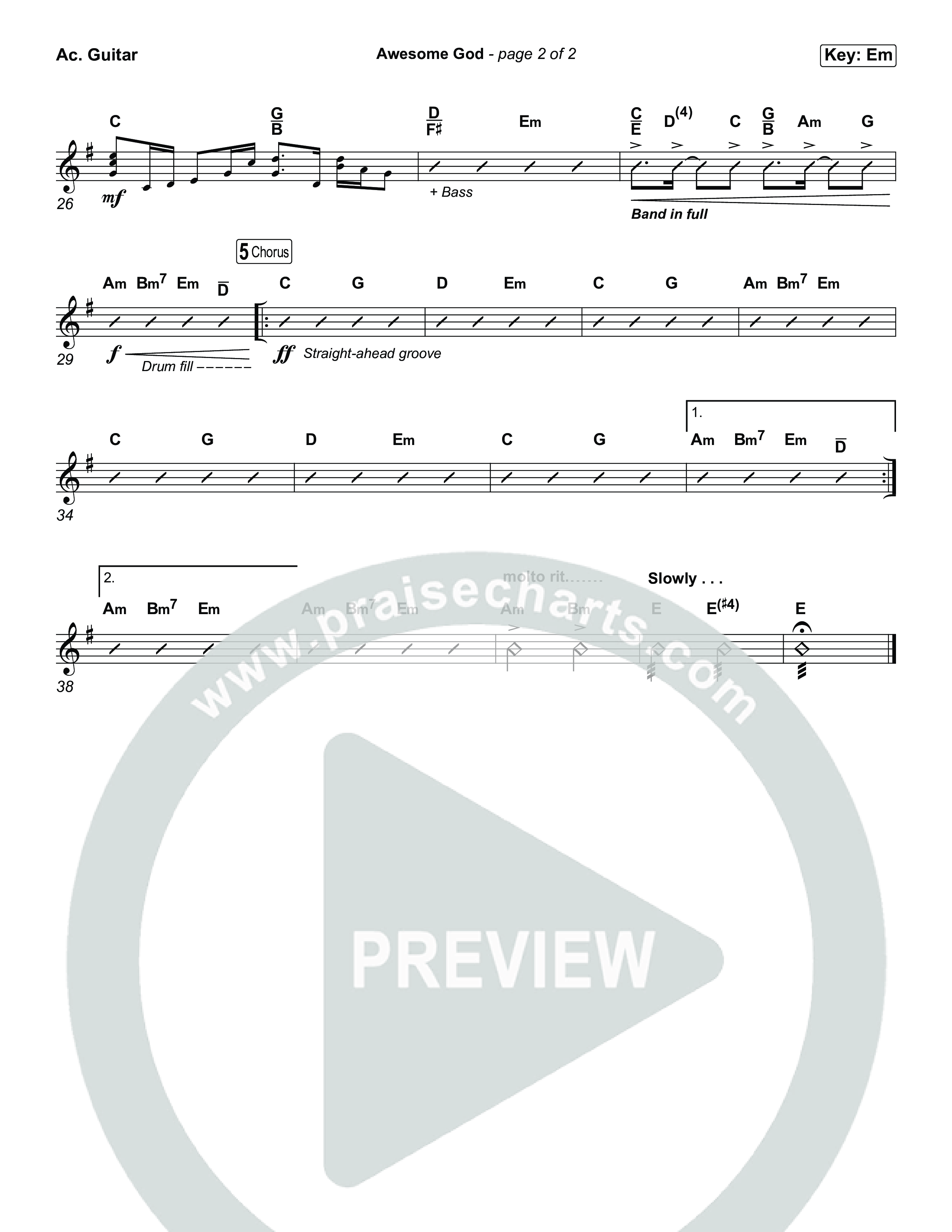 Awesome God Acoustic Guitar (Michael W. Smith)