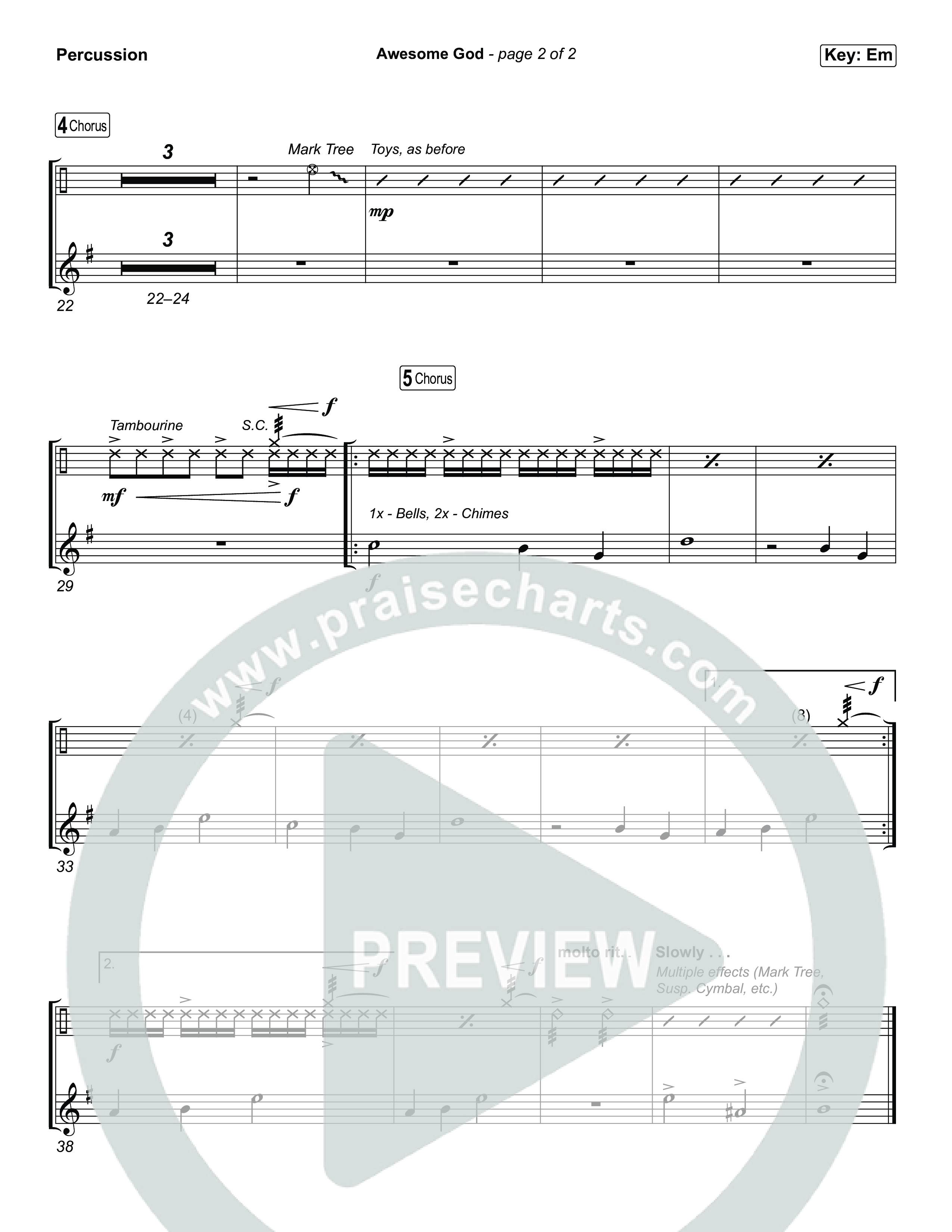 Awesome God Percussion (Michael W. Smith)